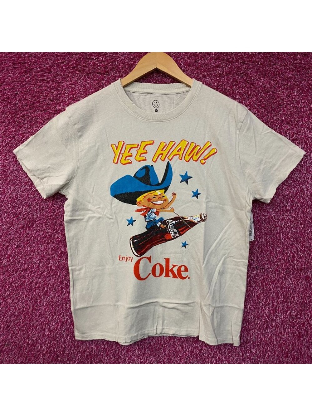 Coca-Cola Cowboy "Yee Haw" Retro Graphic T-Shirt Medium